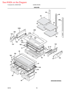 Frigidaire 242058709 Support for Refrigerator