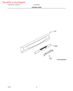 Frigidaire A00035004 Control Panel for Dishwasher