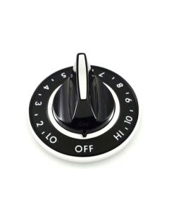 Whirlpool WPY700854 Top Burner Control Knob Black for Range